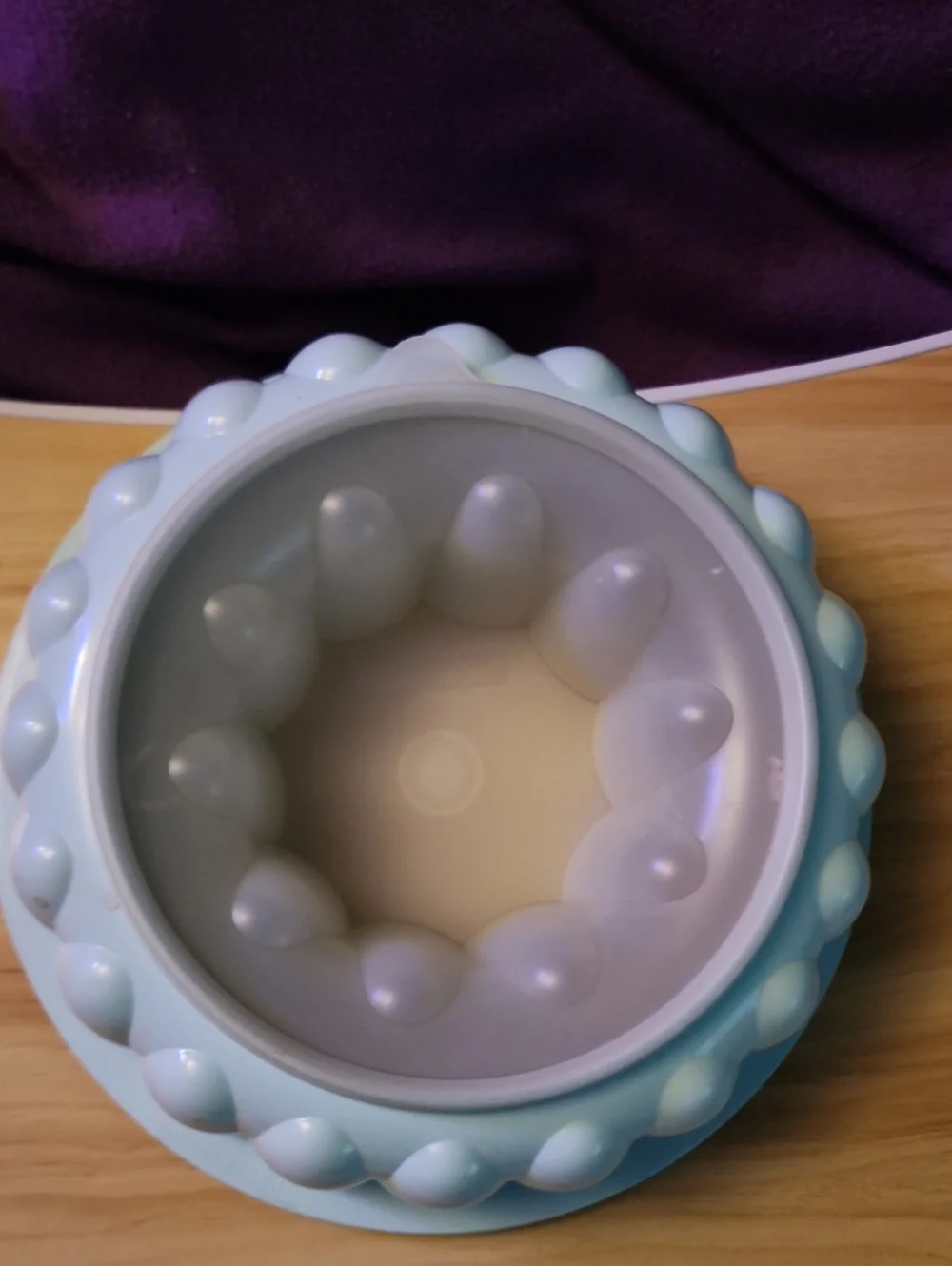 Vintage Tupperware Jel-Ring Jello Mold Pastel Blue 1201 1202